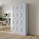 12-Door Locker for Office Gym Shed School Home Storage - Standard Lock with Keys