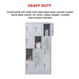 12-Door Locker for Office Gym Shed School Home Storage - Padlock-operated - Extra Image
