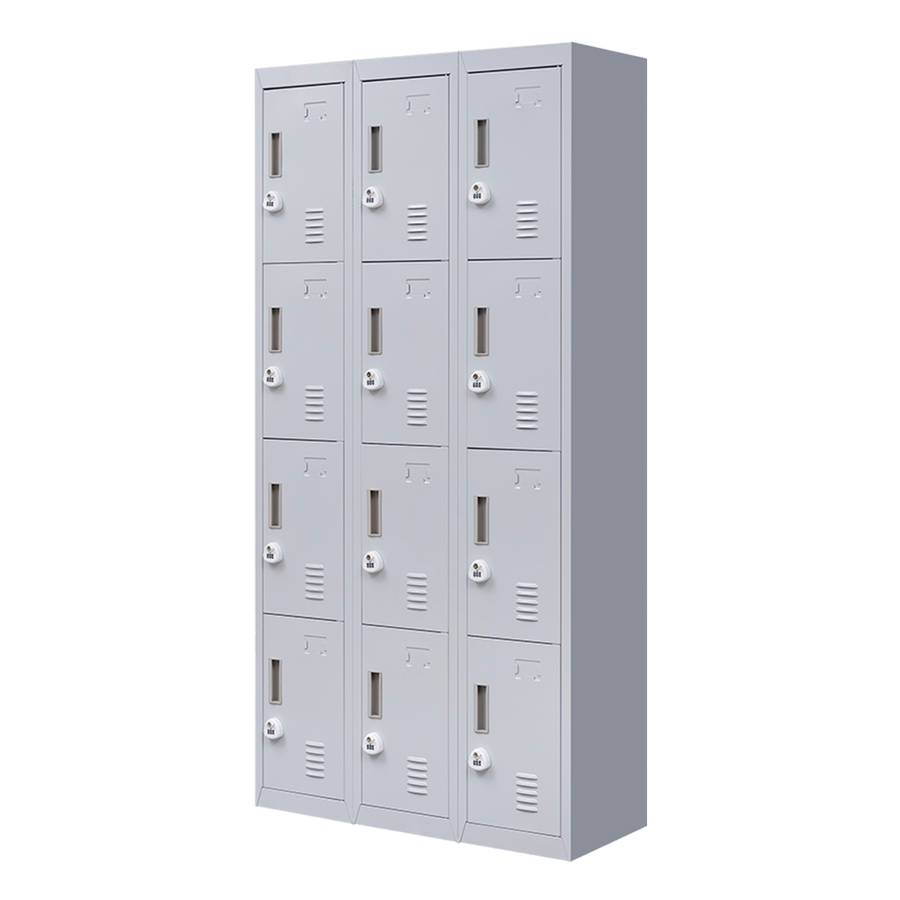 12-Door Locker for Office Gym Shed School Home Storage - 3-Digit Combination Lock