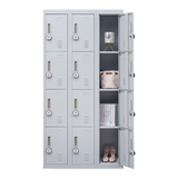 12-Door Locker for Office Gym Shed School Home Storage - 4-Digit Combination Lock