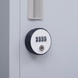 12-Door Locker for Office Gym Shed School Home Storage - 4-Digit Combination Lock - Rear View