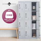 12-Door Locker for Office Gym Shed School Home Storage - 4-Digit Combination Lock - Extra Image