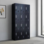 12-Door Locker for Office Gym Shed School Home Storage - Standard Lock with Keys