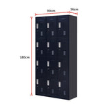 12-Door Locker for Office Gym Shed School Home Storage - Standard Lock with Keys - Extra Image