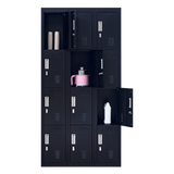 12-Door Locker for Office Gym Shed School Home Storage - Padlock-operated - Extra Image