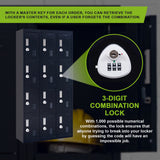 12-Door Locker for Office Gym Shed School Home Storage - 3-Digit Combination Lock - Extra Image