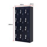 12-Door Locker for Office Gym Shed School Home Storage - 4-Digit Combination Lock - Extra Image