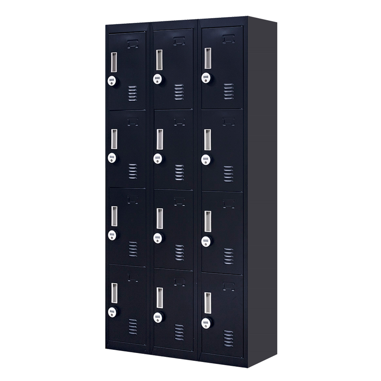 12-Door Locker for Office Gym Shed School Home Storage - 4-Digit Combination Lock