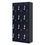 12-Door Locker for Office Gym Shed School Home Storage - 4-Digit Combination Lock - Side View
