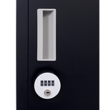12-Door Locker for Office Gym Shed School Home Storage - 4-Digit Combination Lock - Rear View
