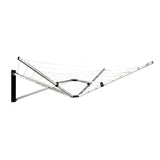Wall Mounted 5 Arm 26m Clothes Airer Folding Concertina Cloth Dryer Washing Line - Rear View