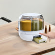 Rice Storage Cereal Dispenser Grain Container Rotating Dry Food Box