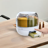 Rice Storage Cereal Dispenser Grain Container Rotating Dry Food Box