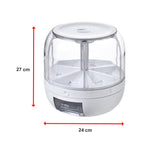 Rice Storage Cereal Dispenser Grain Container Rotating Dry Food Box