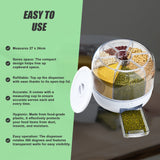 Rice Storage Cereal Dispenser Grain Container Rotating Dry Food Box - 45-Degree Angle