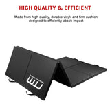 Folding Black Exercise Mat &ndash; Gymnastics, Martial Arts, Yoga, Karate & Judo Training