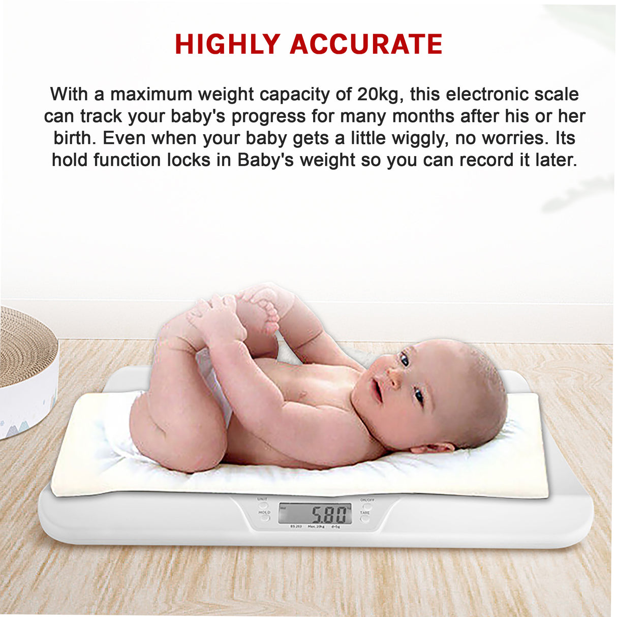 Electronic Digital Baby Scale Weight Scales Monitor Tracker Pet