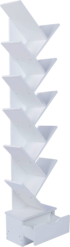 Tree Bookshelf Bookcase Book Organizer 12-Tier Multipurpose Shelf Display Racks