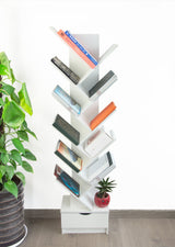 Tree Bookshelf Bookcase Book Organizer 12-Tier Multipurpose Shelf Display Racks
