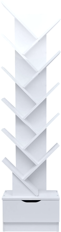 Tree Bookshelf Bookcase Book Organizer 12-Tier Multipurpose Shelf Display Racks