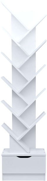 Tree Bookshelf Bookcase Book Organizer 12-Tier Multipurpose Shelf Display Racks