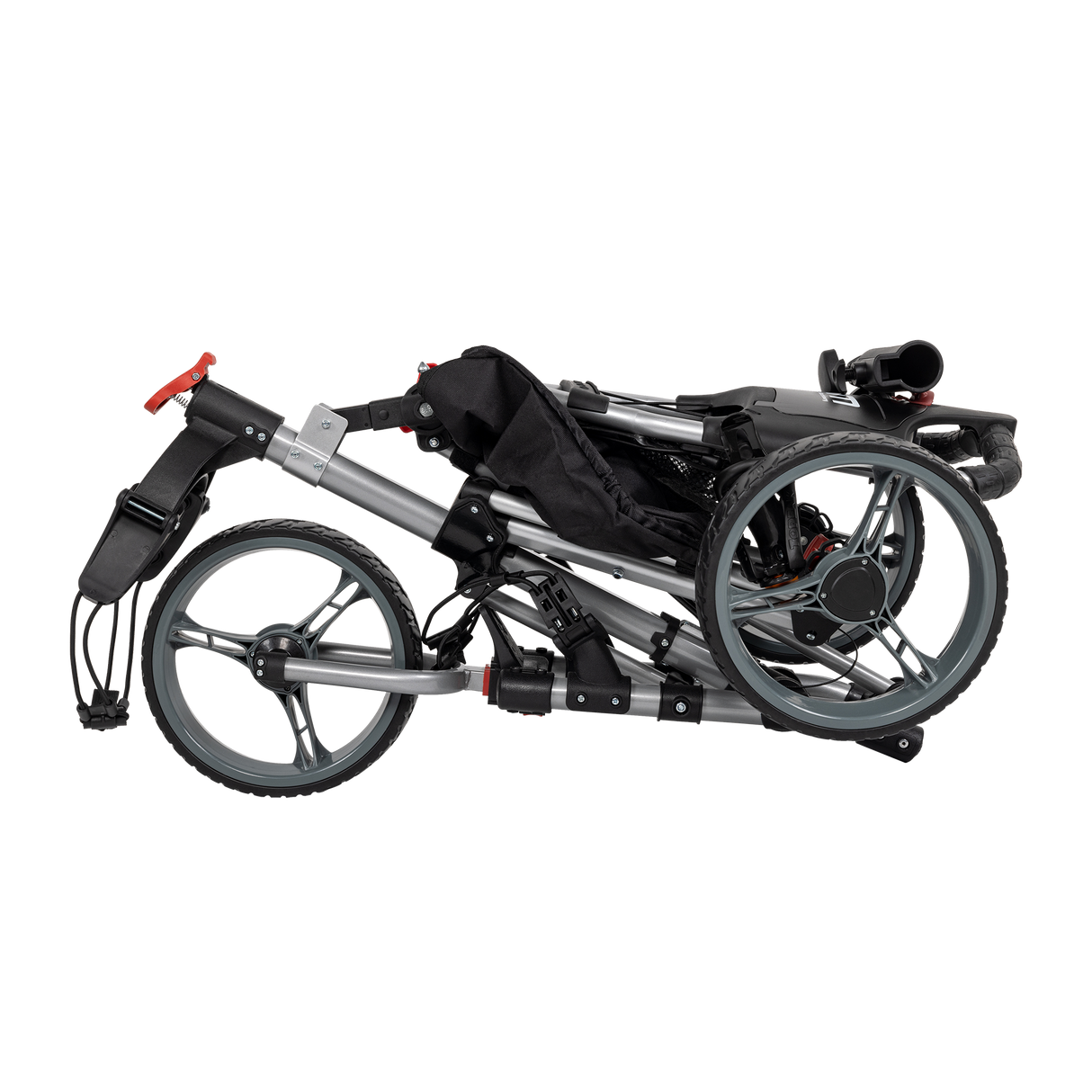 Golf Club Buggy Trolley Cart Compact Foldable 3 Wheel