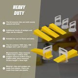 1000x Tile Leveling System Clips Levelling Spacer Tiling Tool Floor Wall - Extra Image