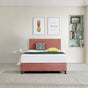 Linen Fabric Double Bed Deluxe Headboard Bedhead - Pearl Copper Brown