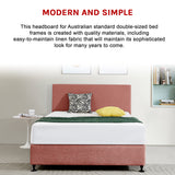 Linen Fabric Double Bed Deluxe Headboard Bedhead - Pearl Copper Brown - 45-Degree Angle