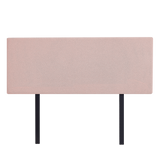 Linen Fabric Double Bed Deluxe Headboard Bedhead - Pale Pink