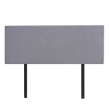 Linen Fabric Double Bed Deluxe Headboard Bedhead - Slate Ash - Top-Down View