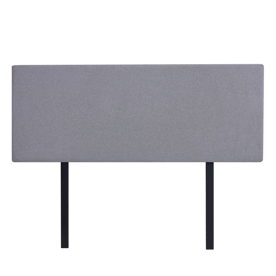 Linen Fabric Double Bed Deluxe Headboard Bedhead - Slate Ash
