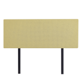 Linen Fabric Double Bed Deluxe Headboard Bedhead - Sulfur Yellow