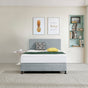 Linen Fabric Double Bed Deluxe Headboard Bedhead - Stone Grey