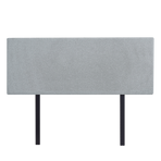 Linen Fabric Double Bed Deluxe Headboard Bedhead - Stone Grey
