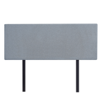 Linen Fabric Double Bed Deluxe Headboard Bedhead - Berlin Blue