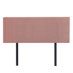 Linen Fabric Queen Bed Deluxe Headboard Bedhead - Pearl Copper Brown