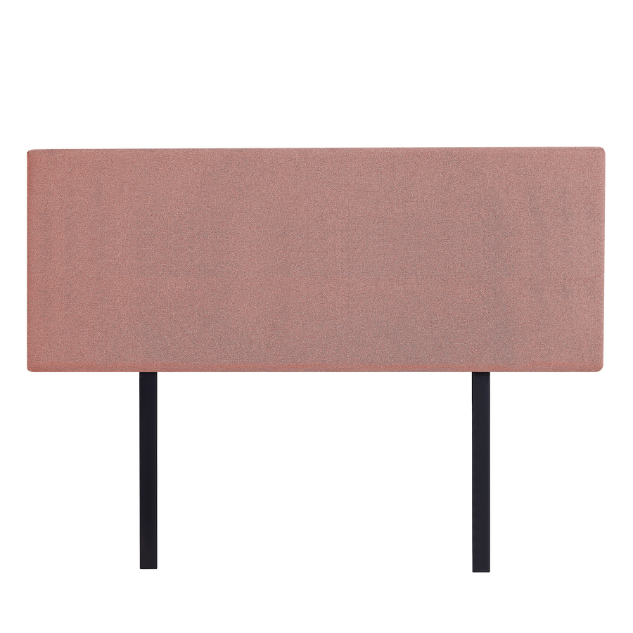 Linen Fabric Queen Bed Deluxe Headboard Bedhead - Pearl Copper Brown