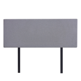 Linen Fabric Queen Bed Deluxe Headboard Bedhead - Slate Ash