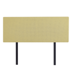 Linen Fabric Queen Bed Deluxe Headboard Bedhead - Sulfur Yellow