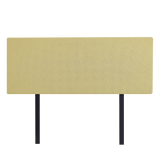 Linen Fabric Queen Bed Deluxe Headboard Bedhead - Sulfur Yellow - Side View