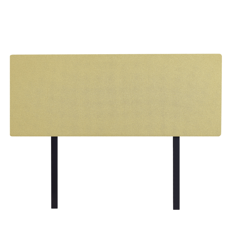 Linen Fabric Queen Bed Deluxe Headboard Bedhead - Sulfur Yellow