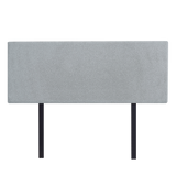 Linen Fabric Queen Bed Deluxe Headboard Bedhead - Stone Grey