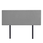 Linen Fabric Queen Bed Deluxe Headboard Bedhead - Night Ash
