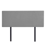 Linen Fabric Queen Bed Deluxe Headboard Bedhead - Night Ash - Top-Down View
