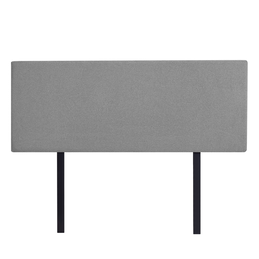 Linen Fabric Queen Bed Deluxe Headboard Bedhead - Night Ash