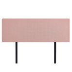 Linen Fabric King Bed Deluxe Headboard Bedhead - Pale Pink