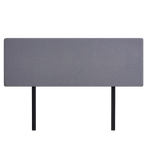 Linen Fabric King Bed Deluxe Headboard Bedhead - Slate Ash
