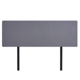 Linen Fabric King Bed Deluxe Headboard Bedhead - Slate Ash - Top-Down View
