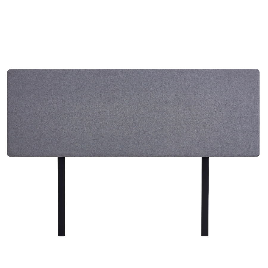 Linen Fabric King Bed Deluxe Headboard Bedhead - Slate Ash